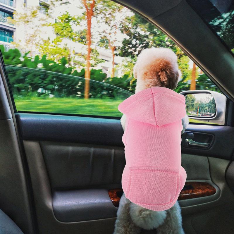 Dog Hoodie Winter Hoodie Hat Pocket Fashion Warm Clothes Small Dogs Cartoon Sweatshirt Comfortable Dog Clothes Outdoor Running