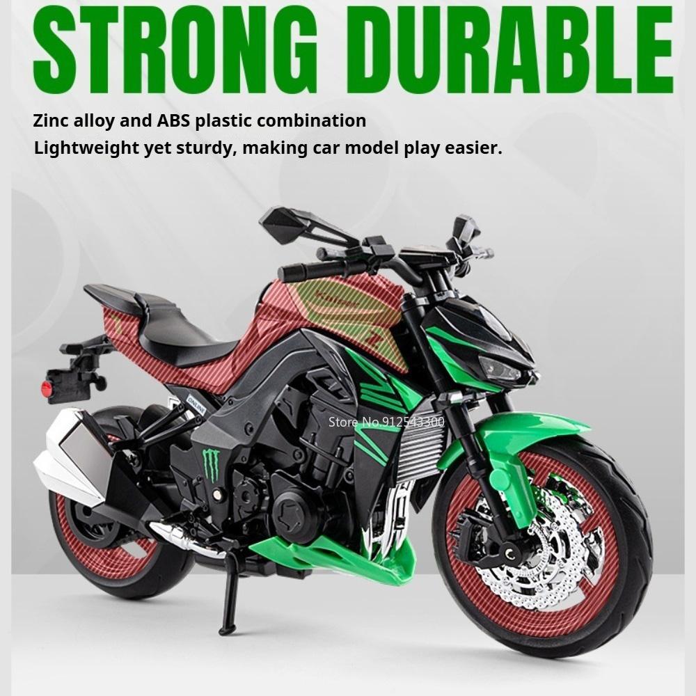 1:Масштаб 1:12 Z1000 V4S Модель автомобиля Игрушка Сплав Литье под давлением Модели с амортизацией Переднее колесо Поворотное Мотоцикл Для коллекционеров Хобби