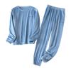 Men's Thermal Fleece Thick Warm Pyjamas Suit Long Sleeve Casual Home Pyjama Set