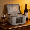 Hard Shell 12 Goblet Finishing Box Felt Wine Glass Display Case Stemware Storage Container  Moving