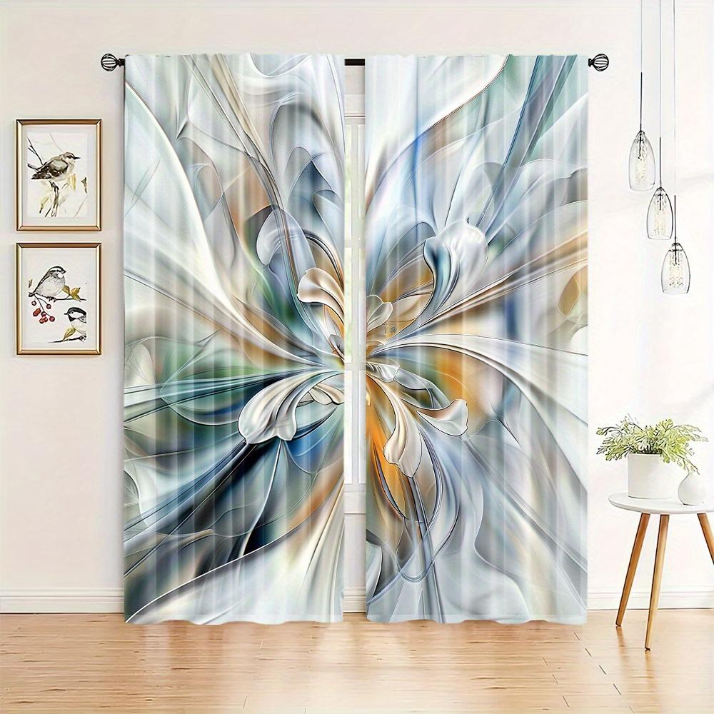 2 шт. Абстрактные художественные линии напечатанные шторы защита конфиденциальности водонепроницаемые для гостиной спальни ванной кухни украшения