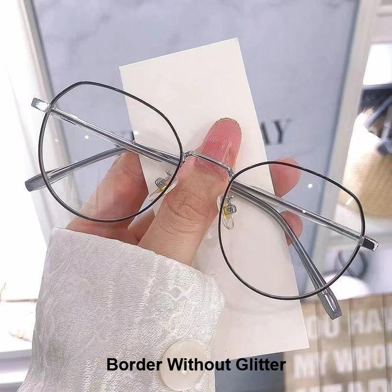 Luxury Anti Blue Light Glasses Men Women Diamond Studded Oversized Square Eyeglasses Computer Goggles Eyewear Glitter Frame