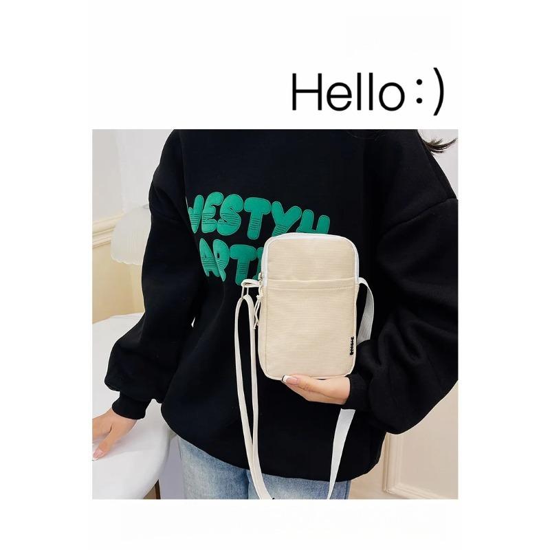 Mobile Phone Bag Women's Single Shoulder Crossbody Bag Coin Purse Nylon Handbag Minimalist Small Cell Phone Pouch