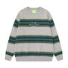 SAVAGEBASE Vintage Striped Knit Sweater Loose Fit Long Sleeve Crewneck Couples Winter