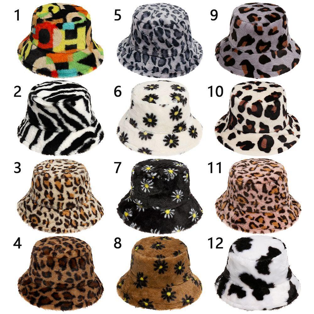 Зимняя повседневная мягкая панама из искусственного меха, шляпа-ведро, кепка рыбака, кепка от солнца