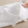 Elegant Lace Fake Collar Shirt White Chiffon Detachable Collar Fake Women False Collars Woman For Ladies Sweater Half Shirt Tie