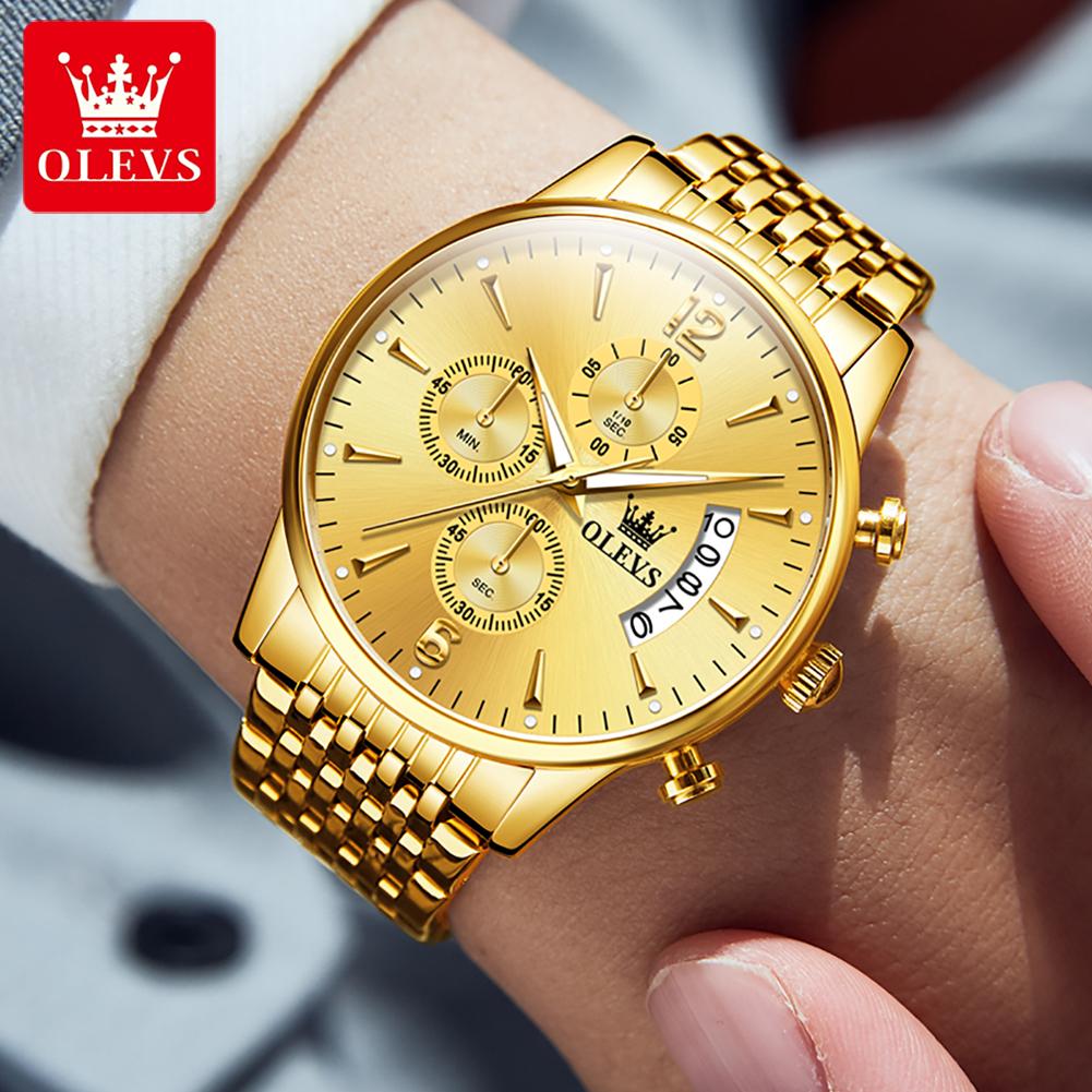 OLEVS Brand Men's Watch Quartz Watch Multi functional Waterproof 2867