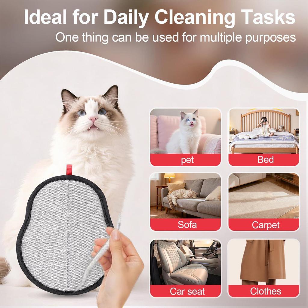 Pet Hair Remover Glove Electrostatic Cleaner Two-Way Puppy Shedding Gloves For Couch Furniture Car Seat Carpet Clothes Bed