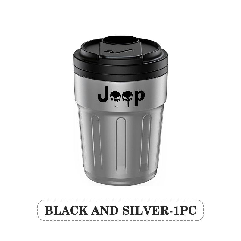 Car Ashtray One-button Open Lid Ashtray LED Light Metal Accessories For Jeep Compass Renegade Cherokee Wrangler JK Patriot MWGHF1