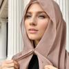 Новый шифоновый шарф для ленивых с магнитной застежкой - Противоскользящий, Однотонный, Универсальный, В наличии
