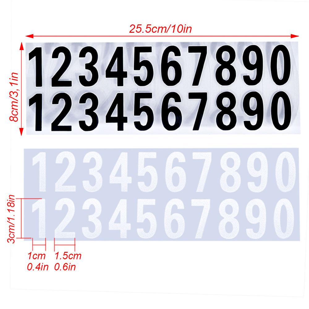 Дверь автомобиля или дома Адрес улицы Номер почтового ящика Цифры Цифры Машины Номер Ворота Виниловая наклейка Светоотражающие наклейки Белый Черный
