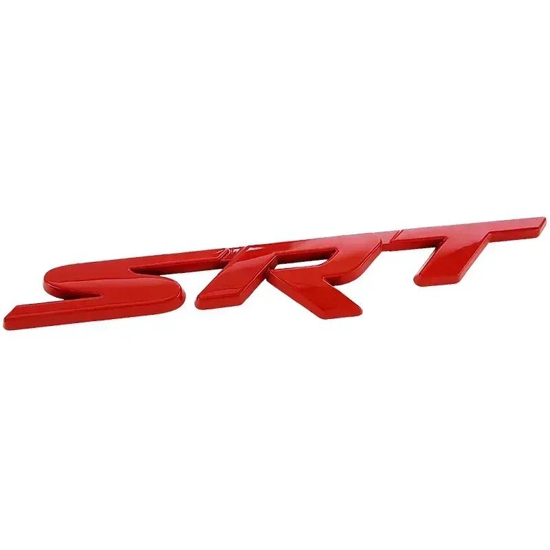 3D Metal Car Front Grille Emblem for SRT Logo Durango Ram 1500 Charger Viper Challenger Caliber Body Trunk Badge Stickers