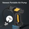 Автомобильный воздушный компрессор 120 Вт беспроводной насос для накачивания шин цифровой насос со светодиодным фонариком проверка давления в шинах