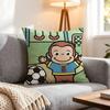 Cartoon Curious George Cushion Cover 1Pcs Decorative Covers Soft Cushion Case For Sofa Couch Decor 40X40 45X45 Pillowcases