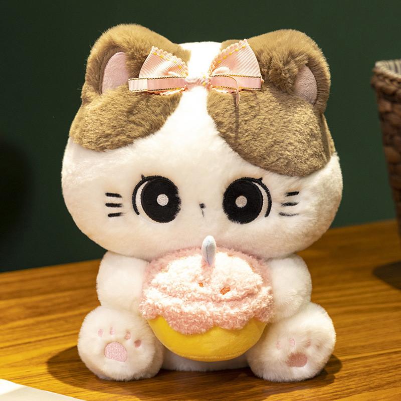 Очаровательная Мягкая Плюшевая Игрушка Кошка Для Детей Мягкая Набивная Животная Кукла Подарок на День Рождения
