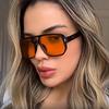 Brand Designer  Luxury Big Frame Square Sunglasses Women For Men Vintage Punk Sun Glasses Rivet Popular Outdoor Shades Uv400
