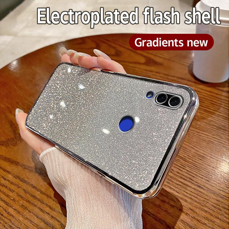 For Honor 8X Case Honor JSN-L42, JSN-L11, JSN-L21 Phone Case Shiny Glitter Plating Silicone Camera Lens Soft Back Cover