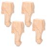 Durable Cabinet Legs Brown Sofa Replacement Legs Retro Carved Feet European Carved Legs  Sofa