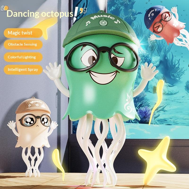 Танцующая медуза Игрушка Умный Исследователь Щупалец С Светодиодными Огнями Музыкой Автоматический Датчик Препятствий Игрушка