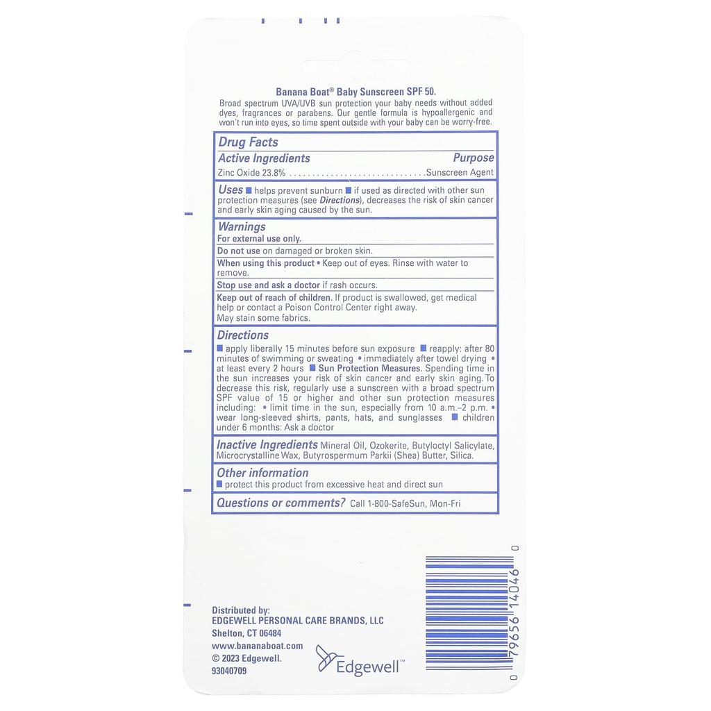 Banana Boat Infant Mineral Sunscreen Stick, SPF50, 0.5 Oz (14.2 G)