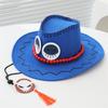 Western Cowboy Hat Cartoon Eyes Stage Performance Props Casual Sun Hat Beach Hat Men's and Women's Sun Protection Hat