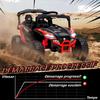 Children's electric UTV car, children's electric buggy 12V 2 motors, remote control, LED, music, horn, 3-8 years, red