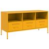 VidaXL Meuble TV, Armoire de Télévision avec Pieds, Support Télé avec Rangement Salon Salle de Séjour, Jaune Moutarde 843039