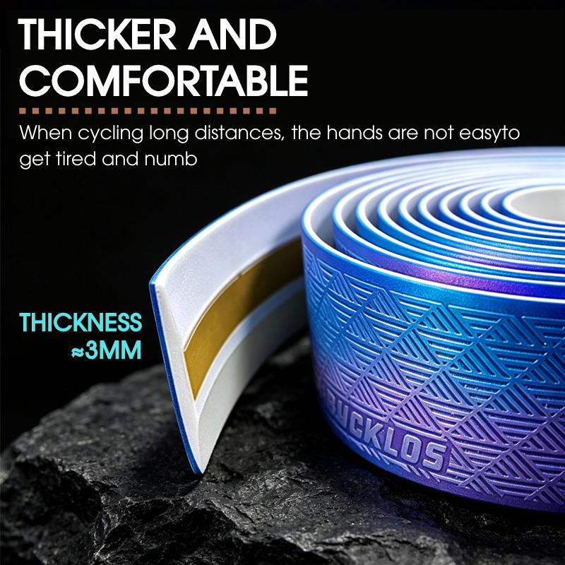 BUCKLOS Road Bike Handlebar Tape Bicycle Bar Tapes EVA+PU Soft Anti-Vibration Wrap Tape Cycling Durable Shock Absorber Bartape 1