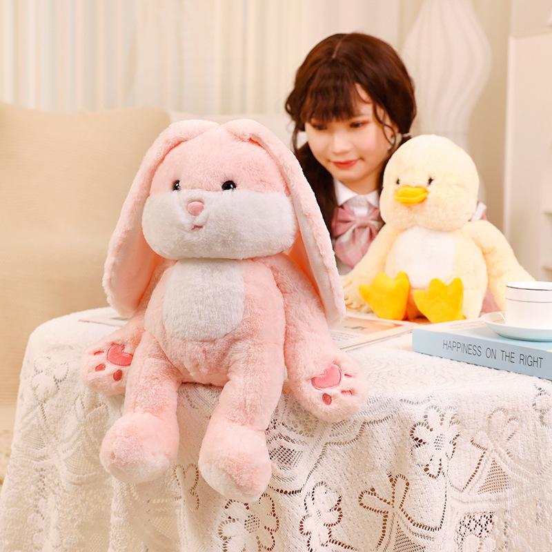 Wulula Peek-a-Boo Frog Plush Toy, Cute Stuffed Animal Dolls Rabbit Panda Dinosaur Shiba Inu Series, Kids Birthday Gift