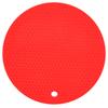 Round Shape Mat Food Grade Thickened Silicone Placemat Insulation Pad Microwave Oven MatRed