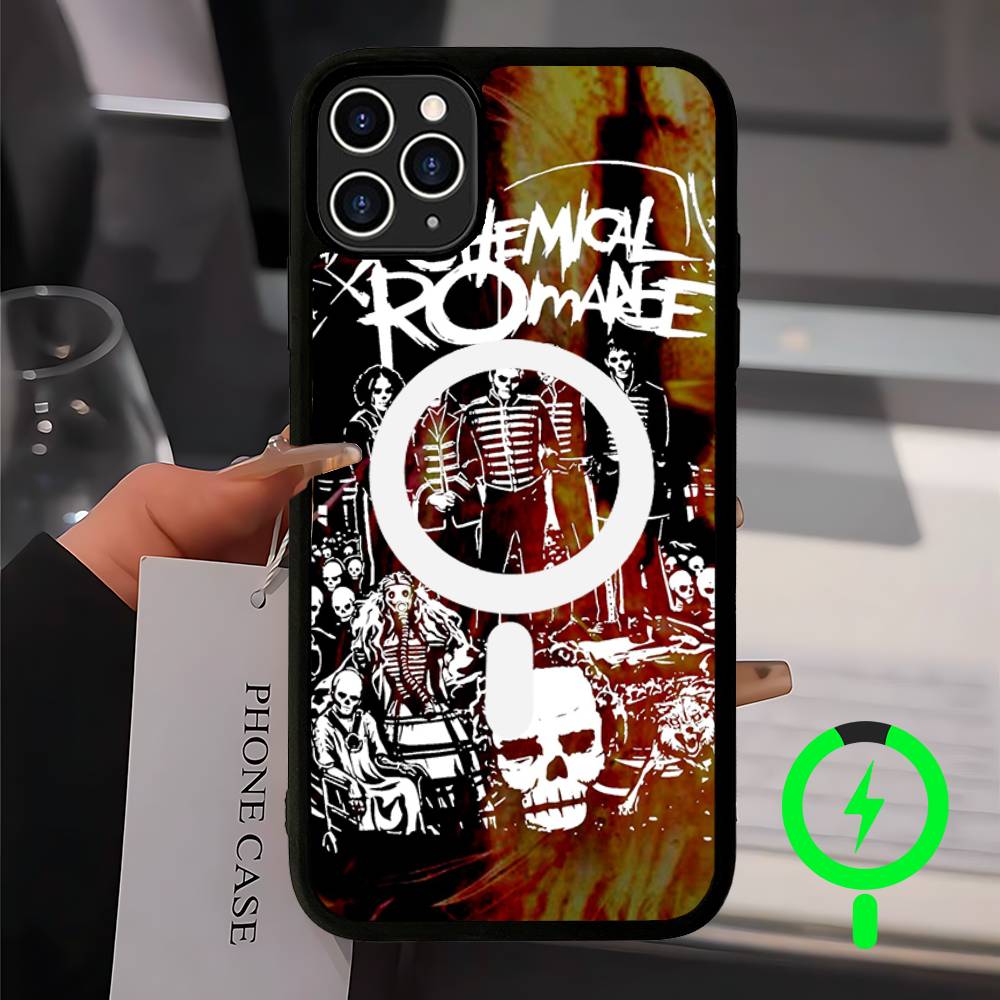 My Chemical Romance Rock Band Magnetic Case For IPhone 17 16 14 13 12 11 15 Pro Max Plus Wireless Charge Phone Cover