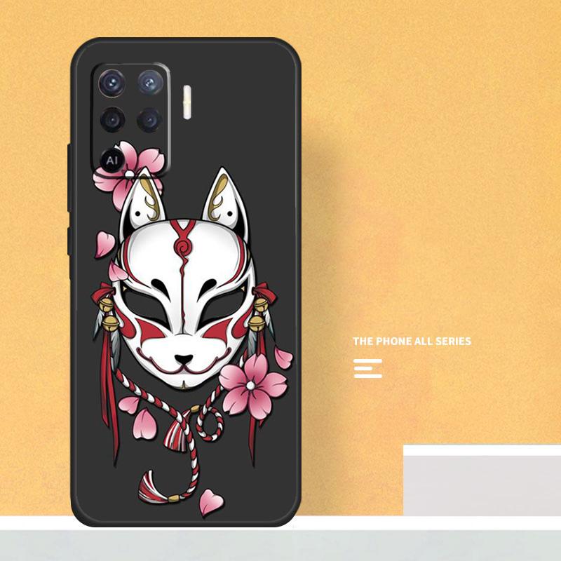Japanese Style Fox Case For Oppo A5 A6 Pro A16 A76 A96 A17 A57 A40 A60 A80 A98 A58 A78 A18 A38 A54 A74 A94 A15