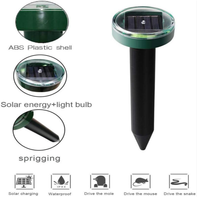 Solar Animal Repeller Mole Repellent Snake Bird Mosquito Mouse Pest Repeller for Lawn Garden & Yard