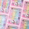 12 шт. семья Sanrio 0,5 мм стержень прямой стираемая гелевая ручка девчачье сердце красиво выглядящая ручка-перо ручка для письма студента черная