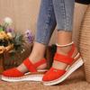 Fashion Women Closed Toe Wedge Sandals Women Summer Buckle Strap Gladiator Shoes Woman Fashion Espadrilles Platform Sandalias Mujer