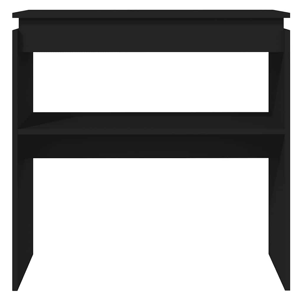 Vidaxl Stolik Konsolowy, Czarna, 80X30X80 Cm, Materiał Drewnopochodny