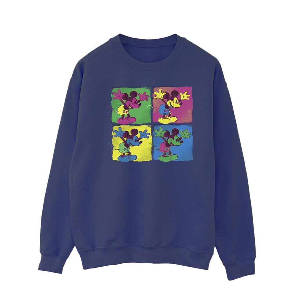 Disney Mens Mickey Mouse Pop Art Sweatshirt