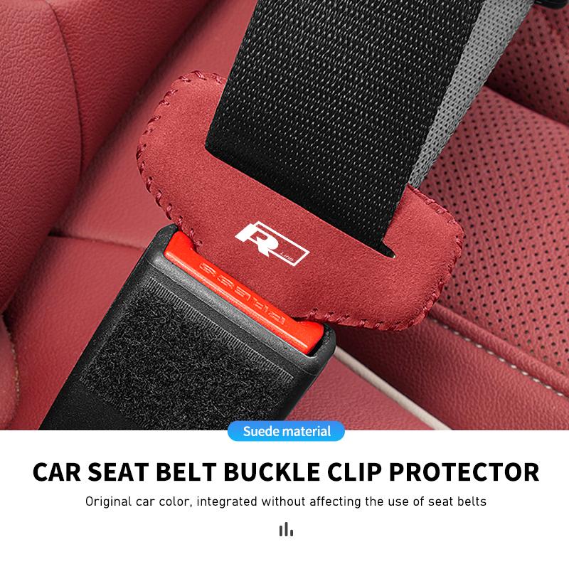 Car Seat Belt Buckle Clip SHZW33 Protector Anti-Scratch Seatbelt Cover For Volkswagen VW Golf 4 5 6 7 GTI Tiguan Passat B5 B6 B7 CC