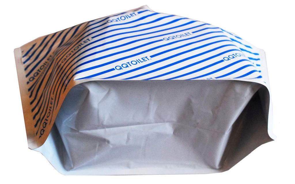 Toilet Blue Stripe The Smallest Foldable Portable Toilet Approved for the 1st UTMF "Emergency (QQ Toilet) 5-Pack" World's (officially (Ultra-Trail Mt.