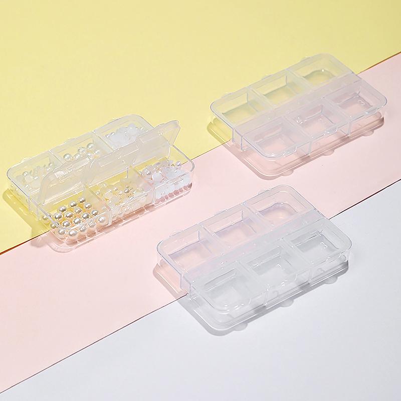 Пластиковый ящик для хранения с 6 сетками, отделение для ювелирных изделий, ожерелье, прозрачный органайзер, чехол-держатель, органайзер для рукоделия