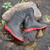 Black Long Tube Waterproof Rubber Rain Boots - Wear-Resistant Outdoor Summer Shoes