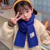 Boy Winter Knitting Colorful Neck Warmers Kids Scarves Children Scarf Solid Labelled Scarf