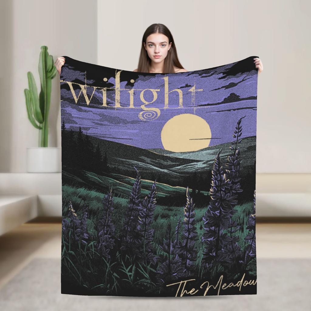 Twilight Ed and Bella Blanket Quality Super Warm Throw Blanket Winter Airplane Travel Home Decor Print Bedspread