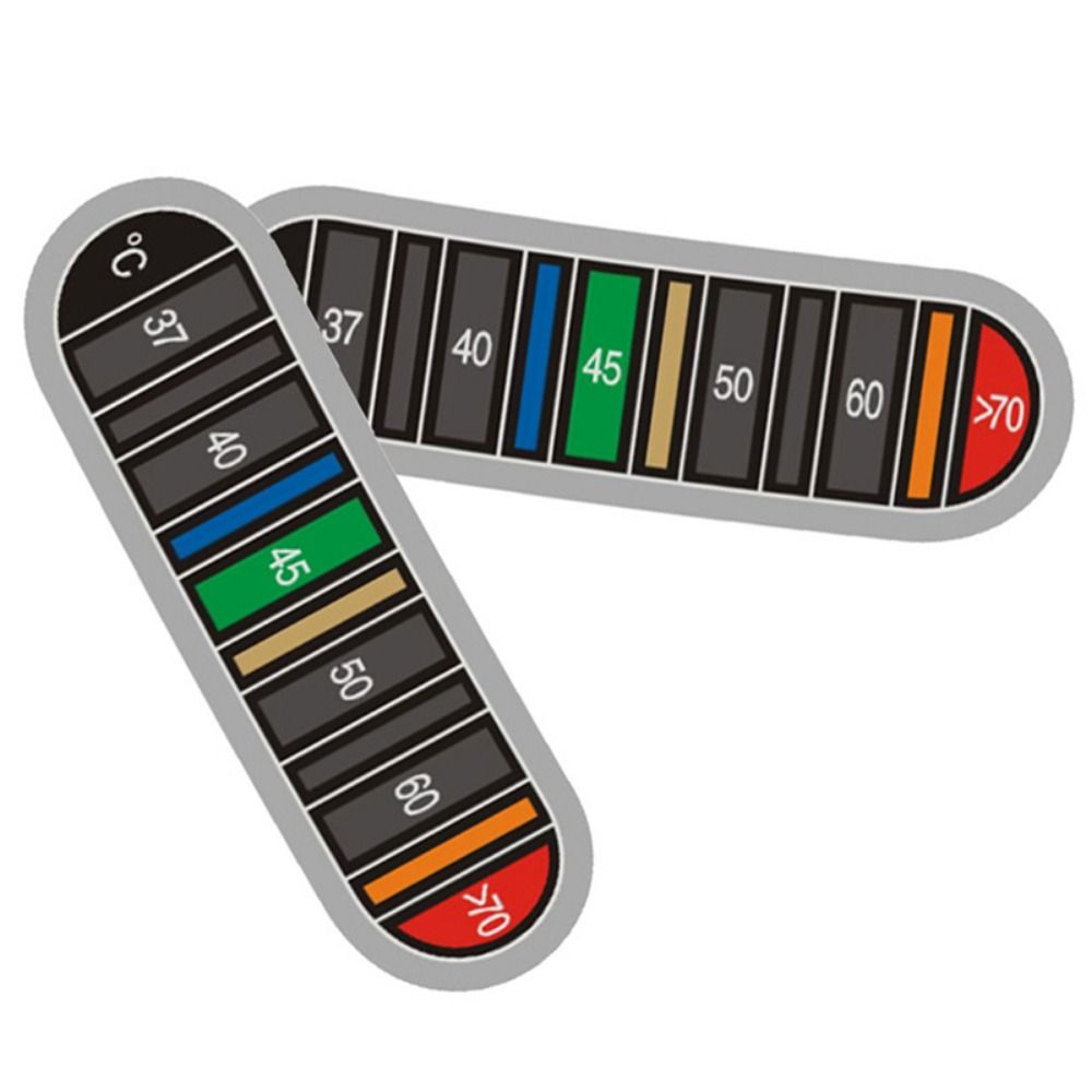 10Pcs Waterproof Cup Kettle Temperature Tester Reusable Discoloration Thermometer  Milk Water Food