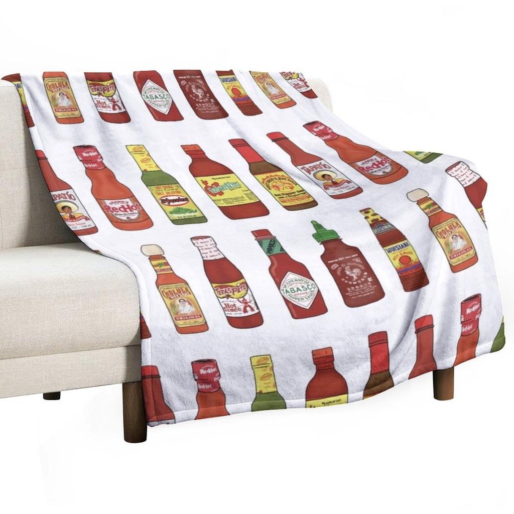 Hot Sauces Throw Blanket Summer Beddings Cute Plaid Quilt Blankets For Baby Blankets