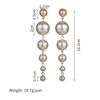Korean Fashion Big Pearl Drop Earrings Long Dangle Stud Earrings For Women Statement Jewelry Cute Accessories Aretes De Mujer
