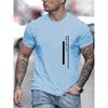 Мужская летняя повседневная свободная футболка из полиэстера больших размеров с 3D-принтом и круглым вырезом с короткими рукавами