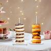 Acrylic Donut Stand Durable Table Centerpiece Bagel Display for Graduation Wedding Anniversary Baby Shower Thanksgiving