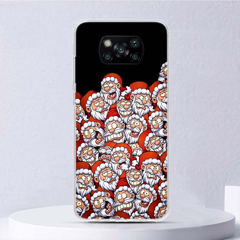 Рождественский Дед Мороз Подарок Мягкий Чехол Для Xiaomi Poco X7 X6 X5 X4 X3 Nfc F7 Ultra F6 F5 Pro Чехол Для Телефона F4 Gt F3 M5S M4 M3 M5