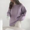 Модный повседневный осенний свитер с длинным рукавом для женщин, свободный свитер с круглым вырезом, зимние пуловеры, вязаные свитера для женщин, элегантные простые джемперы в ленивом стиле для женщин 25650